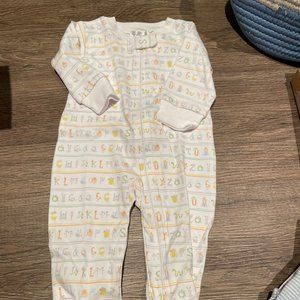 Kissy Kissy 3-6 months NWT alphabet printed footie pajamas